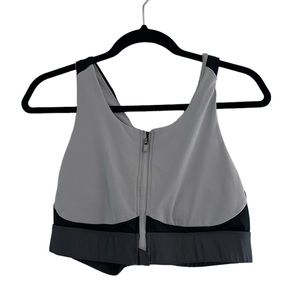 Fabletics Haze Grey Black Sports Bra Size XXL